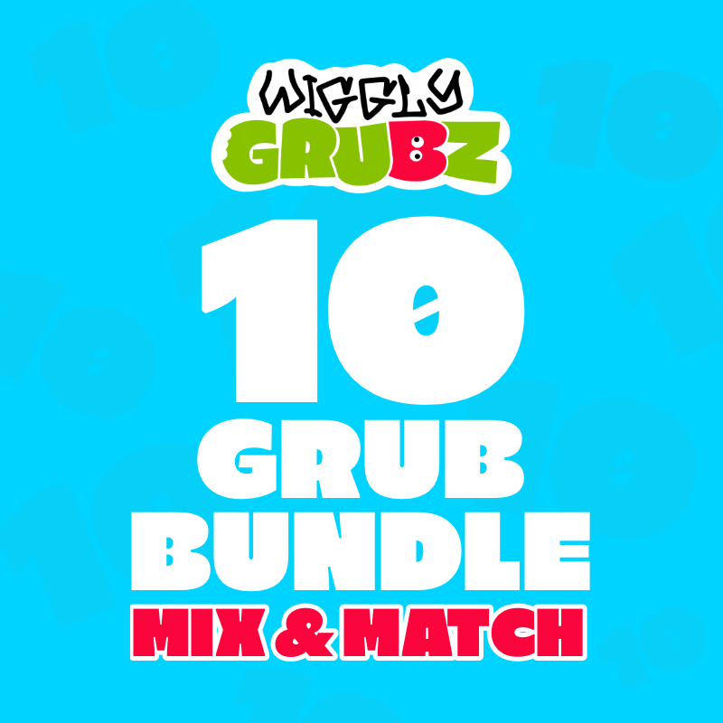 10 Toy Wiggly Grubz Fidget Toy Bundle Mix and Match