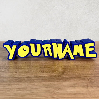 Personalised Pokemon Style Name Sign - Customise With Any Name