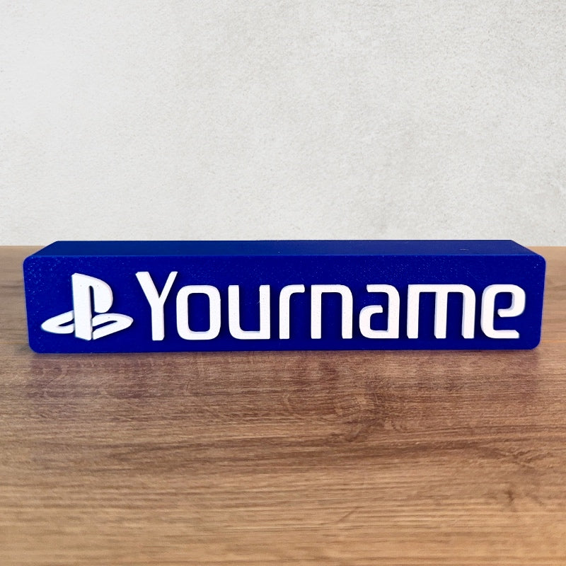 Personalised Playstation Style Name Sign - Customise With Any Name