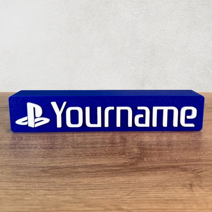 Personalised Playstation Style Name Sign - Customise With Any Name