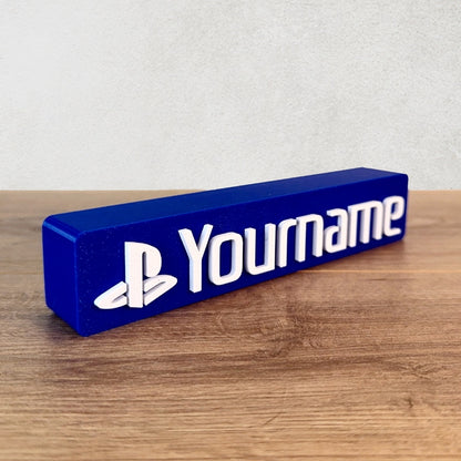 Personalised Playstation Style Name Sign - Customise With Any Name