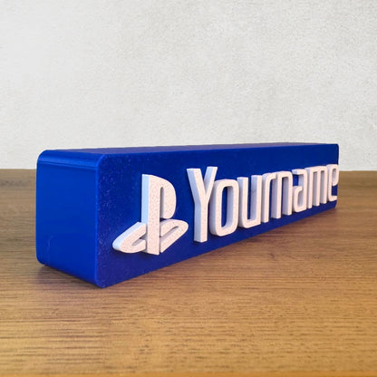 Personalised Playstation Style Name Sign - Customise With Any Name