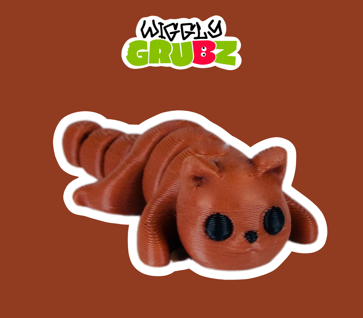 Baby Cat Wiggly Grubz Fidget Animal Toy For Creative Play