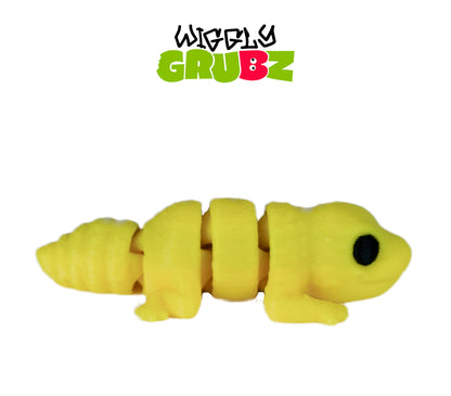 Baby Leopard Gecko Wiggly Grubz Fidget Animal Toy For Creative Play