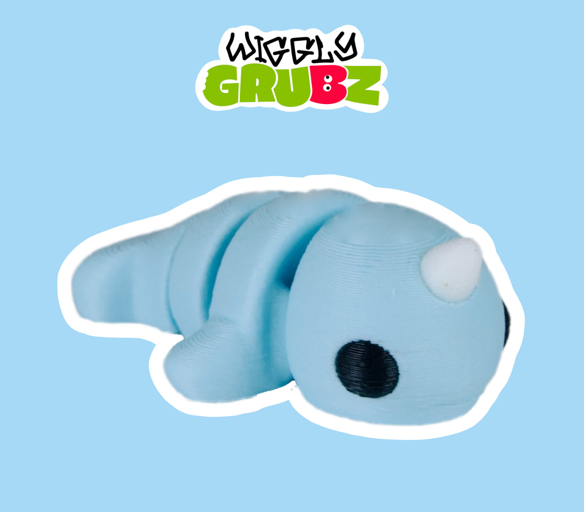 Baby Narwhal Wiggly Grubz Fidget Animal Toy For Creative Play