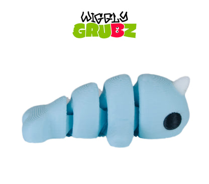 Baby Narwhal Wiggly Grubz Fidget Animal Toy For Creative Play