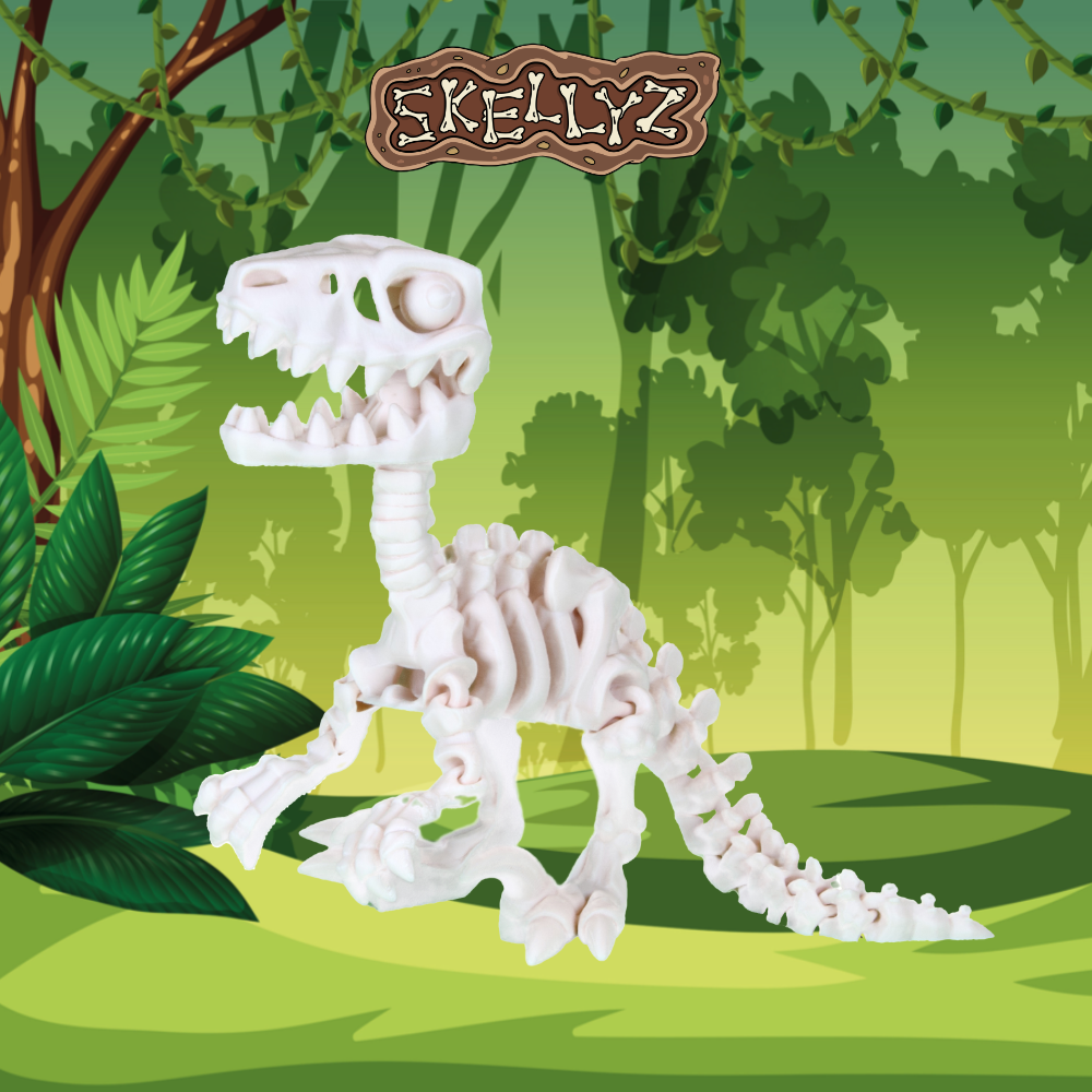 Skellyz Raptor - Articulated Flexi Dinosaur Skeleton Toy