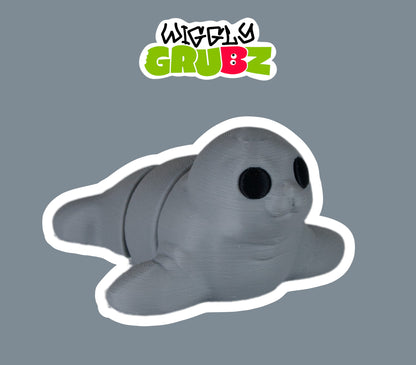 Baby Seal Wiggly Grubz Fidget Animal Toy For Creative Play