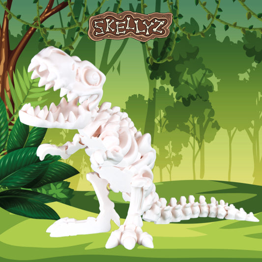 Skellyz T-Rex - Articulated Flexi Dinosaur Skeleton Toy