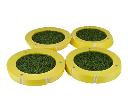 Custom Tennis Coaster – 3D Printed Personalisable Set Of 4 Coasters with Artificial Grass