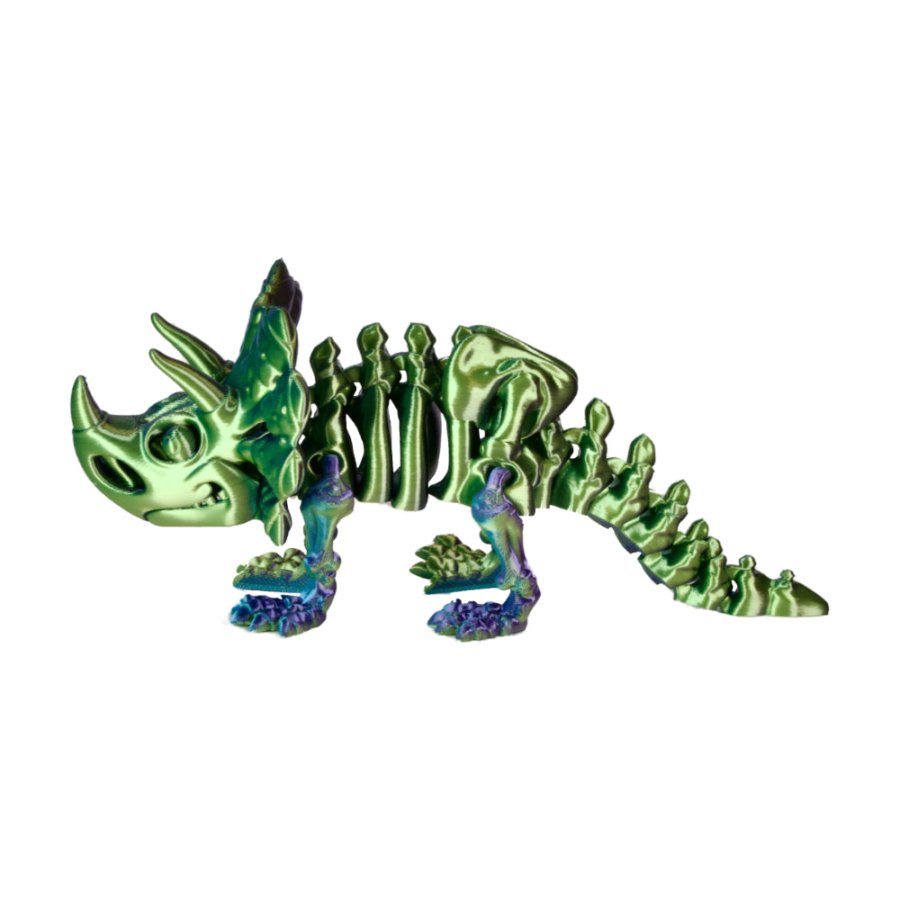 Skellyz Tricerotops - Articulated Flexi Dinosaur Skeleton Toy