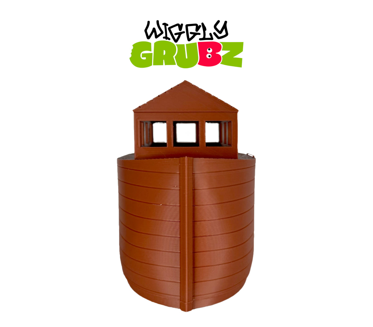 Wiggly Grubz Boat and 25 Toy Bundle – Fun Storage Game for Fidget Animal Toys with Removable Top